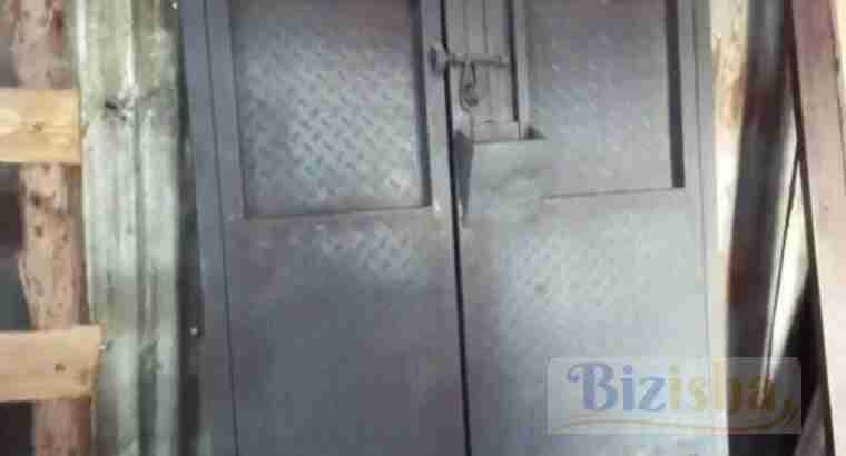 A double steel door